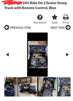 24v ride on 2 seater dump truck