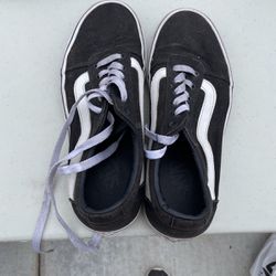 Used Black Vans Shoes Size 7.5