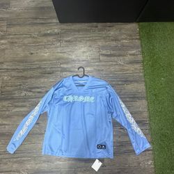 Chrome Hearts Blue Mesh Long Sleeve Jersey Size M