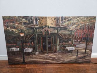 Framed Street Scene Art Print - European Art Gallery Wall Decor
