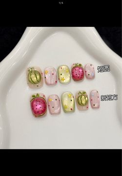 Summer Fruit Press-on Nails