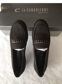 NIB La Canadienne Womens Hart Brown Suede Loafers Shoes **MSRP-$344.95**