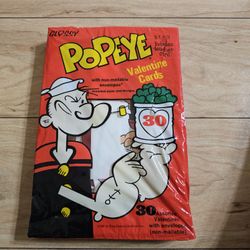 Vintage 1983 Popeye the Sailor Man Valentines Day Cards Lot Set Gibson Greeting Cards NOS New-Old Stock / **READ