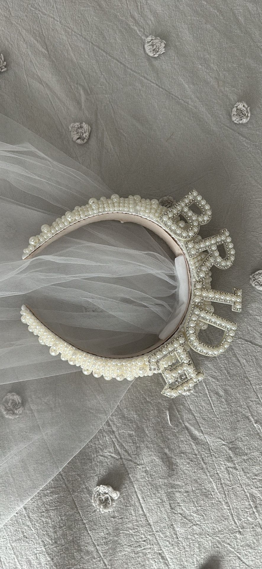 Pearl Bride Headband & Veil