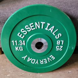 25lb Olympic Bumper Plate With Steel Hub, Single
