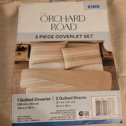 New! 3pc King Coverlet Set