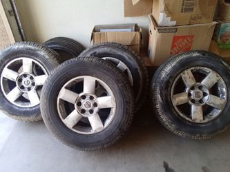OEM Nissan 18" 6-Lug Alloy Wheels & LT265/70R18 Tires – Set of 4