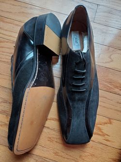 Fratelli Black Suede Leather Men Shoes size 17 Lace up NEW