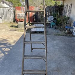 Antique Wooden Step Ladder