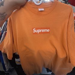 Supreme 2003 Orange Tonal Box Logo Tee