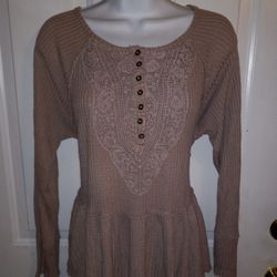 Brown Loose Fit Top Size 1x