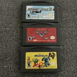 Cars & Monsters, Inc. & Stuart Little 2 (GBA Gameboy advanced)