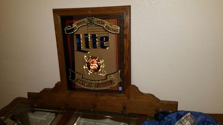 Vintage beer mirror,coat hanger