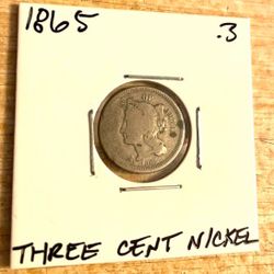 1865 Three Cent Nickel