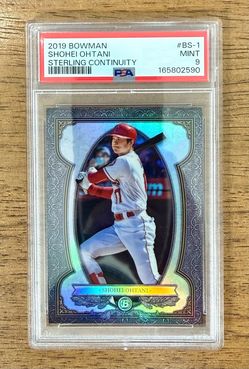 2019 Bowman Sterling SHOHEI OHTANI #BS-1 Sterling Continuity Refractor PSA 9