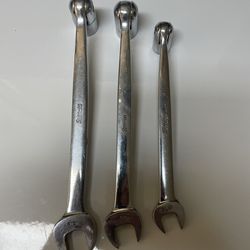 Snap-On Open End /Flex Head Wrench Set Of 3