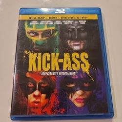 $5 BLU RAY , KICK ASS 1.  BLU RAY / DVD COMBO ONLY NO DIGITAL $5 OR TRADE FOR A MOVIE I DO NOT ALREADY OWN. 