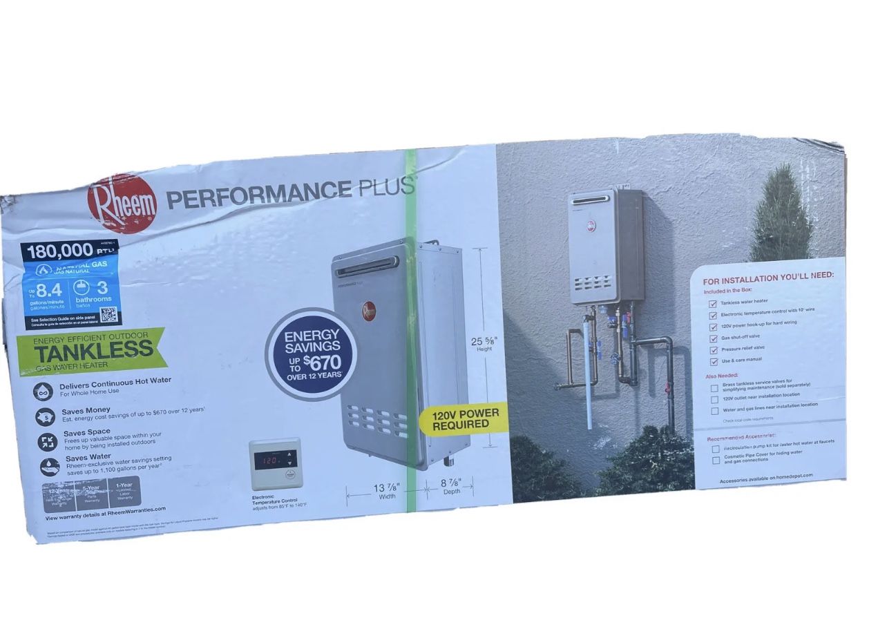 Rheem Performance Plus GPM Natural Gas Outdoor Tankless Water