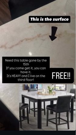 Free marble kitchen table