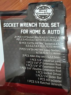 Socket wrench tool set - 53 pieces set