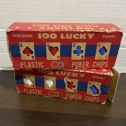 2 Boxes Of Plastic Poker Chips 