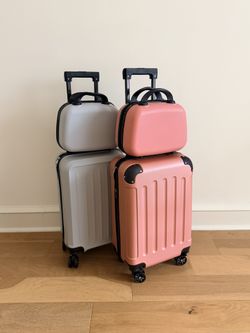 1 Set 14”+20” Carry On Hardshell Luggage ABS+PC 360 Spinner Wheels TSA Lock