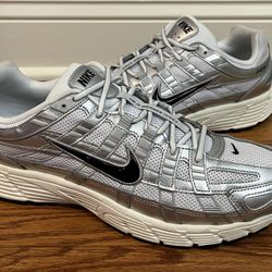 Nike p-6000 Sneaker Metallic Flat Silver Size 13 Authentic 