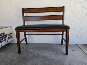 Solid wood bench
