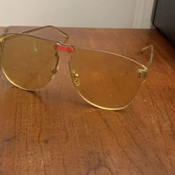 Gucci Glasses Yellow Unisex - Gucci GG 0354S