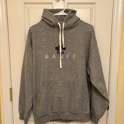Banff Canada Gray Hoodie Canada Athletics Classic Pullover Sweatshirt 