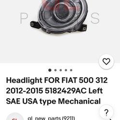 Fiat Headlight Driver Side 