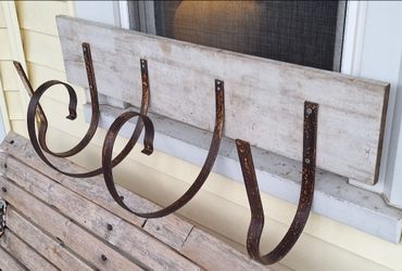 Homemade Repurposed Antique Coat/Hat Rack