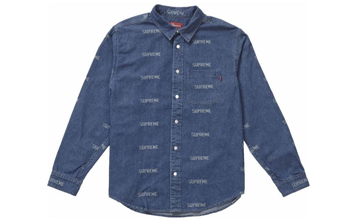 SUPREME 19SS Logo Denim Shirt