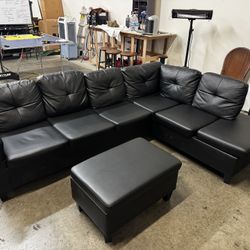 Sectional Couch With Storage Ottoman 