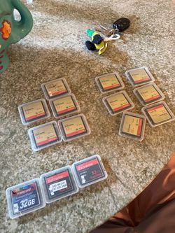 Lot of 32GB CompactFlash Cards – SanDisk & Transcend