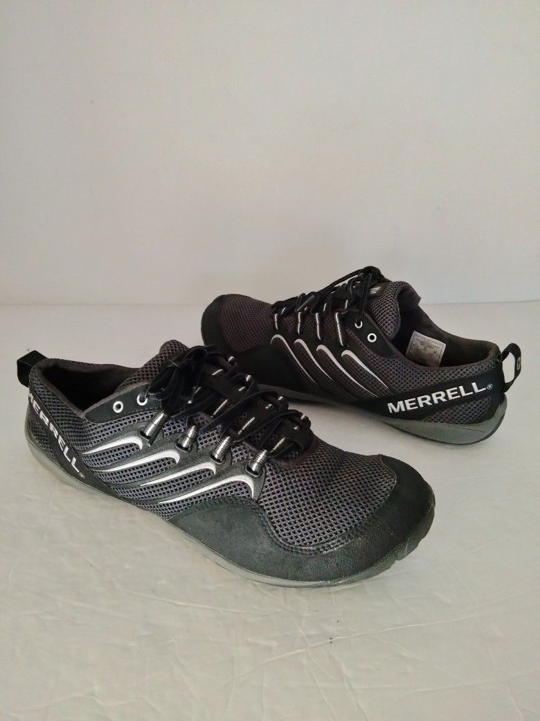 Merrell Barefoot Trail Glove Men's 11.5 Black Granite Vibram Running Shoes