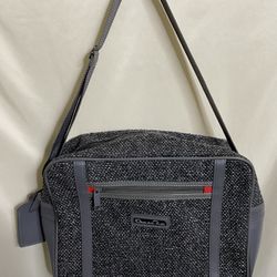 Unisex Vintage Oscar De La Renta Tweed Weekender Travel Bag