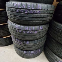 4x Used Tires Michelin 245/60/18 Threadlife 75%