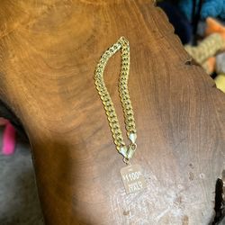 Miami Cuban Bracelet 10K/8.5 Long Semi Solid 