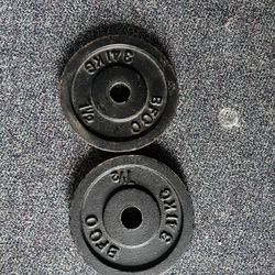 7 1/2 lbs plates for barbell (1” HOLE)