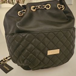 Bebe Black Quilted Backpack NWT 