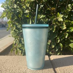 Starbucks 2024 Spring Green Soft Touch Siren Shell Venti 16oz Tumbler With Straw