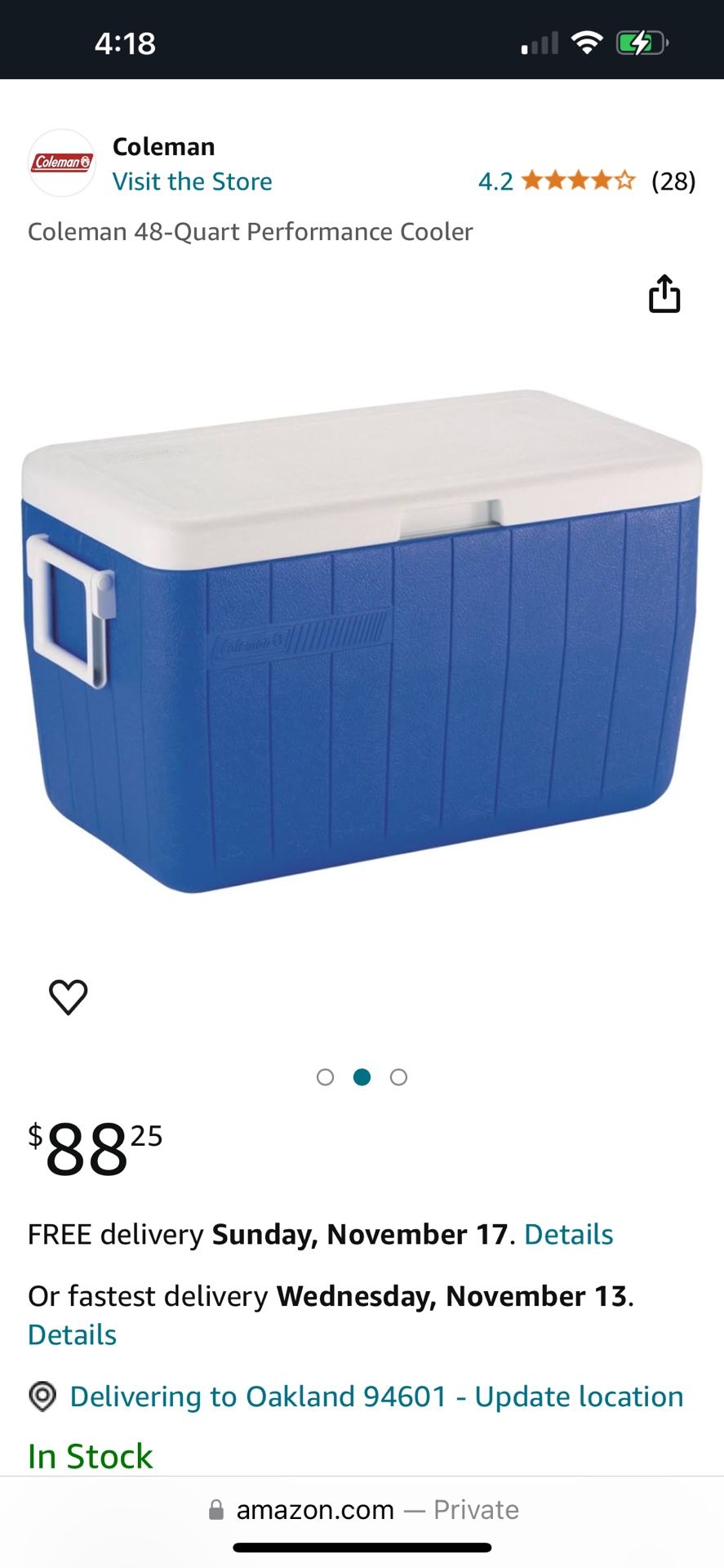 Coleman 48 Quart Cooler