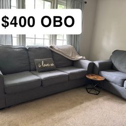 Gray Couch & Loveseat