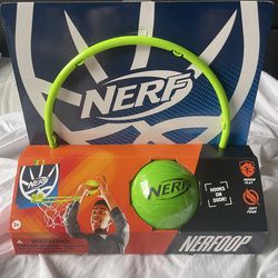 Nerf Nerfoop - The Classic Mini Foam Basketball and Hoop - Hooks On Doors - Indoor and Outdoor Play