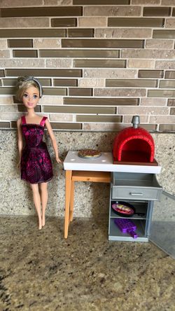 Barbie Doll with Pizza Oven Playset