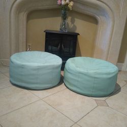 green / Blue Ottomans