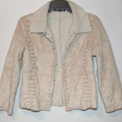 Faux Suede, Sherpa Lined Jacket Sz M