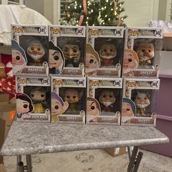 Snow White, Witch And The Six Dwarfs Funkos