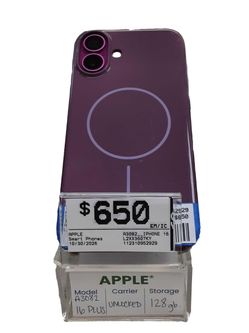 Apple A3082__iphone 16 Plus 128 Gb Pink Smart Phone